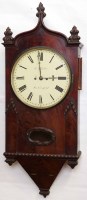 Lot 632 - English double fusee wall clock