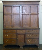 Lot 666 - Oak housekeepers cupboard.