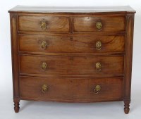 Lot 669 - 19th century mahogany chest of drawers.