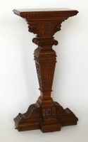 Lot 690 - Edwardian oak pedestal
