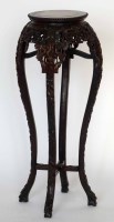 Lot 693 - Chinese carved hardwood jardinière stand