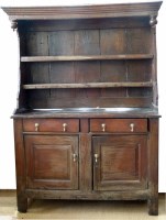 Lot 701 - 18th century oak dresser.