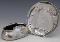 Lot 11 - Archibald Knox sugar bowl and a small tray