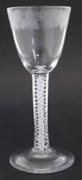 Lot 72 - 18thC opaque twist wine glass
