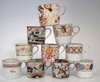 Lot 108 - Ten english porcelain coffee cans, machin