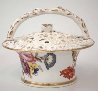 Lot 114 - Rockingham pot pourri lidded basket circa 1830