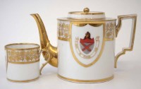 Lot 121 - Paris porcelain teapot and coffee can