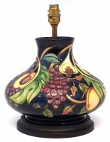 Lot 163 - Moorcroft lamp base.