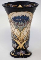Lot 165 - Moorcroft Cornflower Pattern Vase