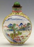 Lot 193 - Canton enamel snuff bottle