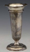 Lot 260 - Silver posy vase.