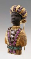Lot 267 - Codognato blackamoor brooch set with rubies