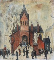 Lot 300 - William Turner, The Hidden Gem, off Albert Square, oil.