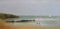 Lot 315 - Anthony Robert Klitz, Coast of Anglesey, oil.