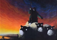 Lot 346 - Mackenzie Thorpe, High on the Land, pastel.