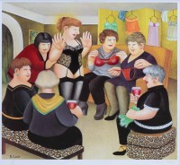 Lot 370 - After Beryl Cook, Party Girls, signed print.