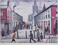 Lot 374 - After L.S. Lowry, The Fever Van, signed print.