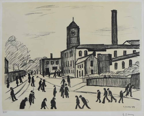 Lot 375 - L.S. Lowry, A Northern Town, signed lithograph.