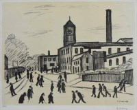 Lot 375 - L.S. Lowry, A Northern Town, signed lithograph.