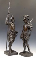 Lot 391 - Pair of bronze figures after Armand Jules le