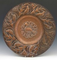 Lot 392 - Embossed copper plaque by John Pearson.