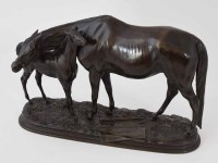 Lot 394 - After Pierre Lenordez, Equestrian bronze.