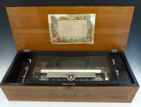 Lot 397 - Swiss musical box playing 10 airs in