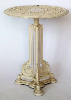 Lot 409 - Cast iron garden table.