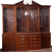 Lot 411 - Georgian style mahogany bookcase.