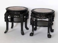 Lot 415 - Two Chinese hardwood low tables