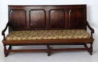Lot 450 - Oak settle.