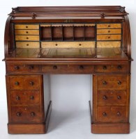 Lot 473 - Victorian cylinder top desk