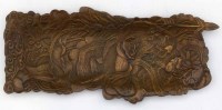 Lot 11 - Japanese bronze samurai pen tray.