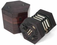 Lot 13 - Wheastone concertina with box.
