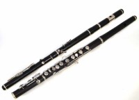 Lot 15 - Two rosewood flutes