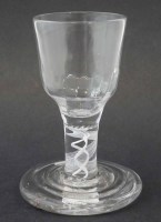 Lot 53 - Small Georgian opaque twist glass.