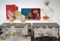 Lot 64 - Two Lalique boxed 'Pour Homme' Falcons