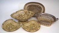 Lot 115 - Davenport footed basket and two heart shaped