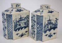 Lot 121 - Two pearlware tea caddies circa 1780