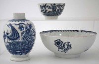 Lot 190 - Liverpool Seth Pennington teabowl and a slop bowl