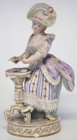 Lot 206 - Meissen Lady with cards.