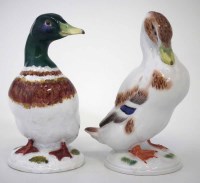 Lot 208 - Pair of Meissen ducks.