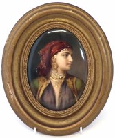 Lot 209 - Berlin porcelain plaque Gypsy.