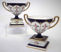Lot 219 - Pair of Mintons two handled garnatures.
