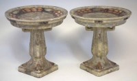 Lot 225 - Pair of Cranston pottery tazzas, each bowl