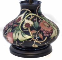 Lot 252 - Moorcroft lamp, decorated with Queen's Choice pattern