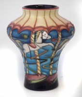 Lot 256 - Moorcroft vase, decorated with Merry-go-round