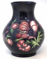 Lot 259 - Moorcroft vase, decorated with Anemone pattern