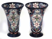 Lot 261 - Matched pair of Moorcroft vases, one a Trial