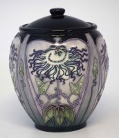 Lot 264 - Moorcroft lidded trial vase, decorated with a